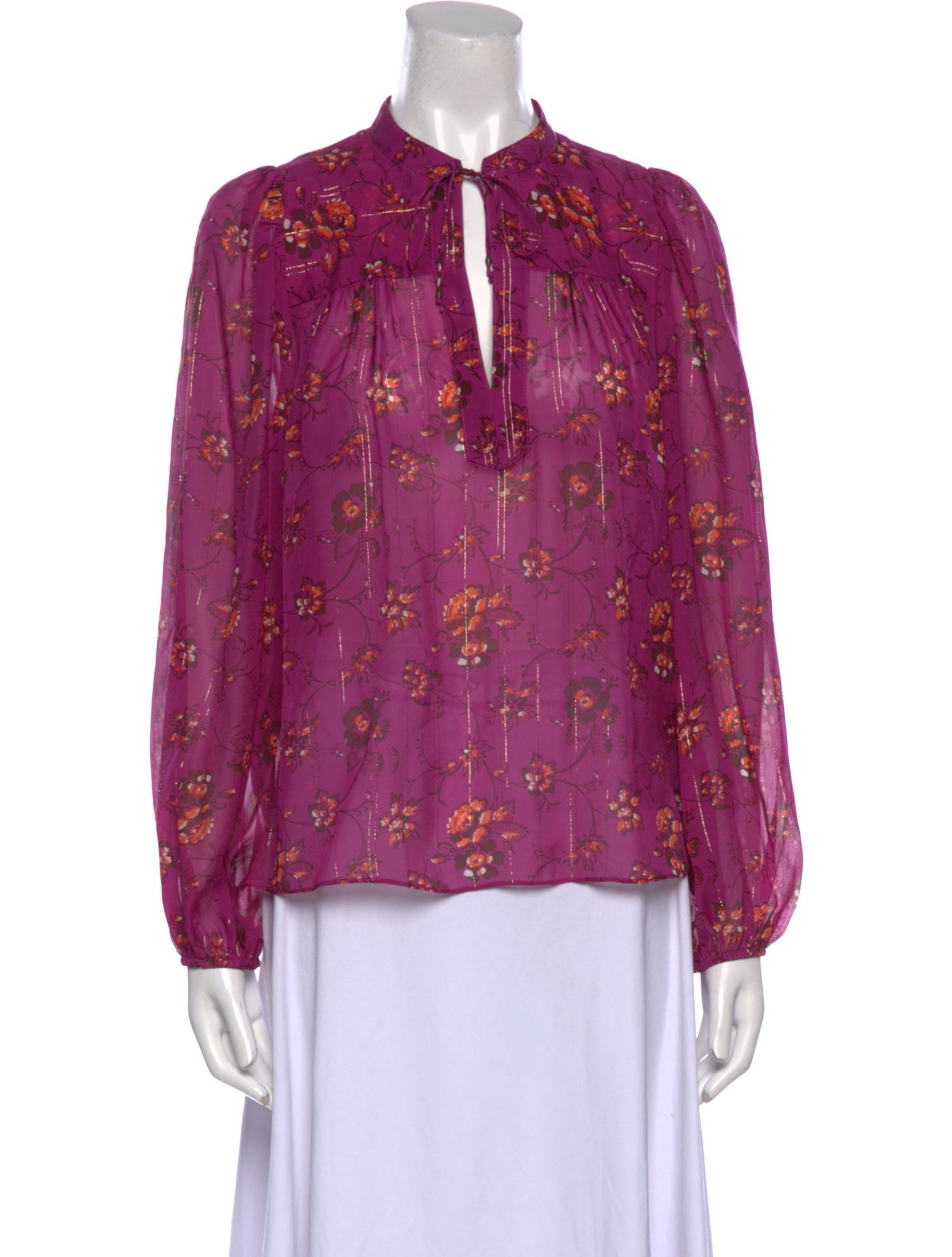 Ulla Johnson Silk Floral Print Blouse
