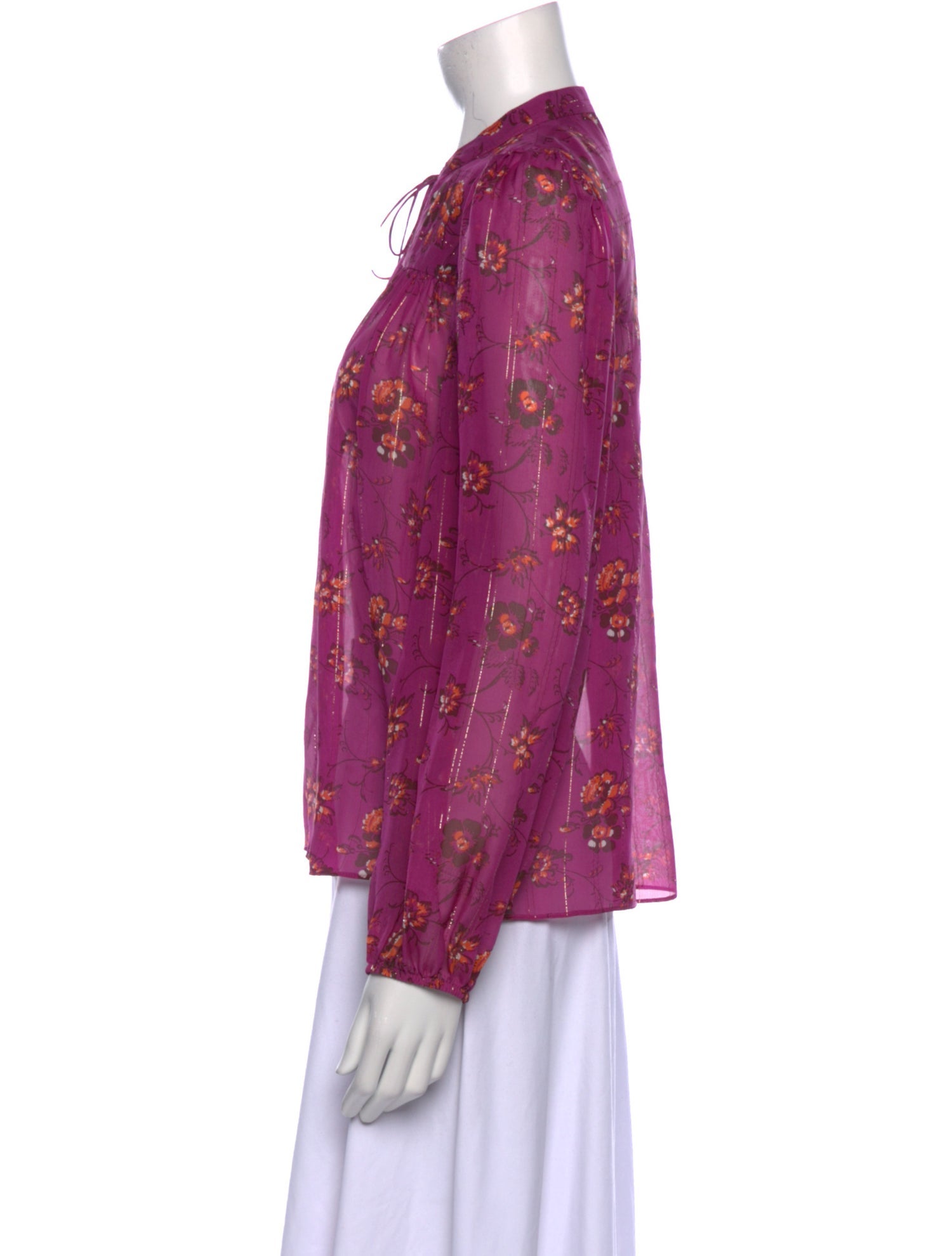 Ulla Johnson Silk Floral Print Blouse