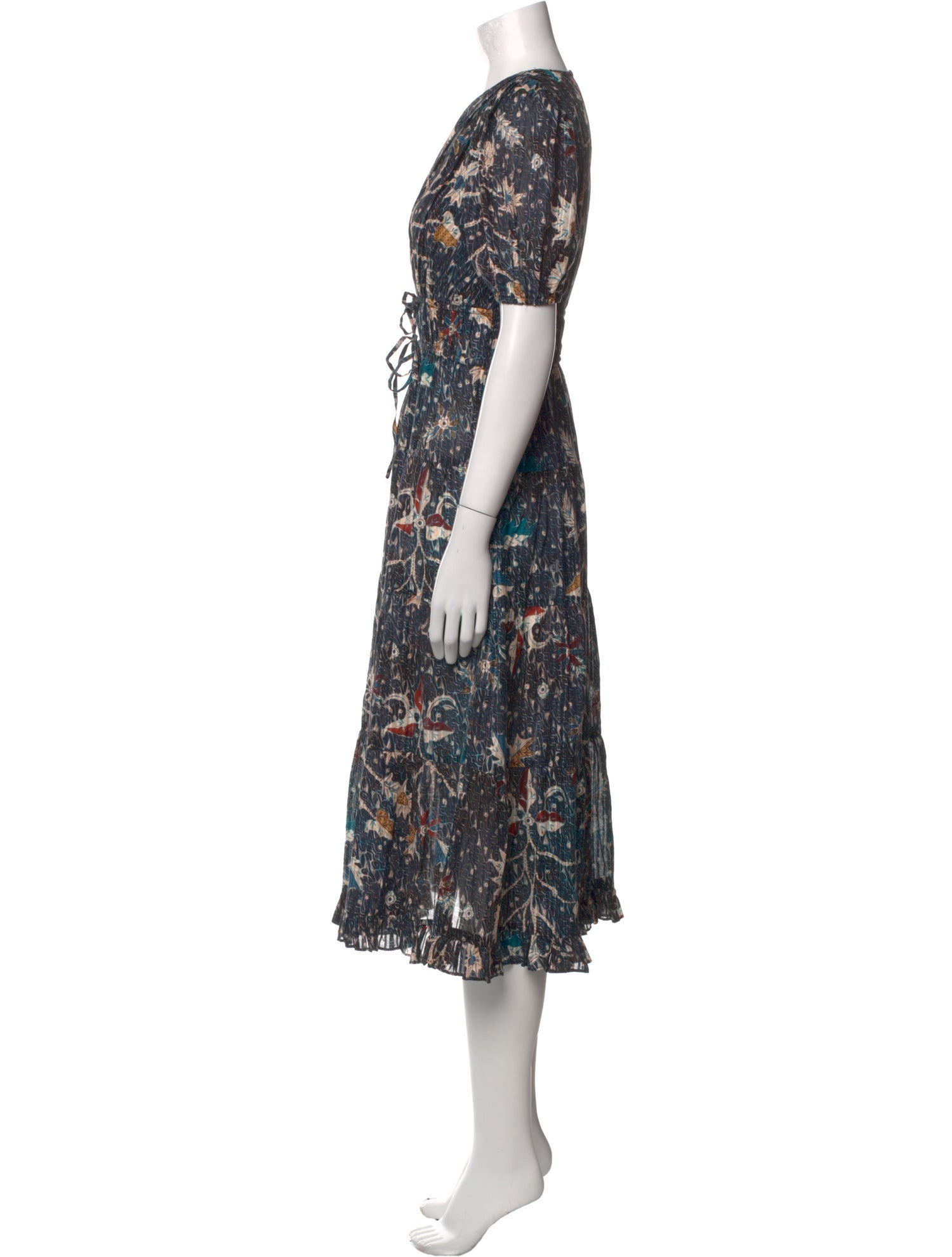 Ulla Johnson Floral Print Midi Length Dress