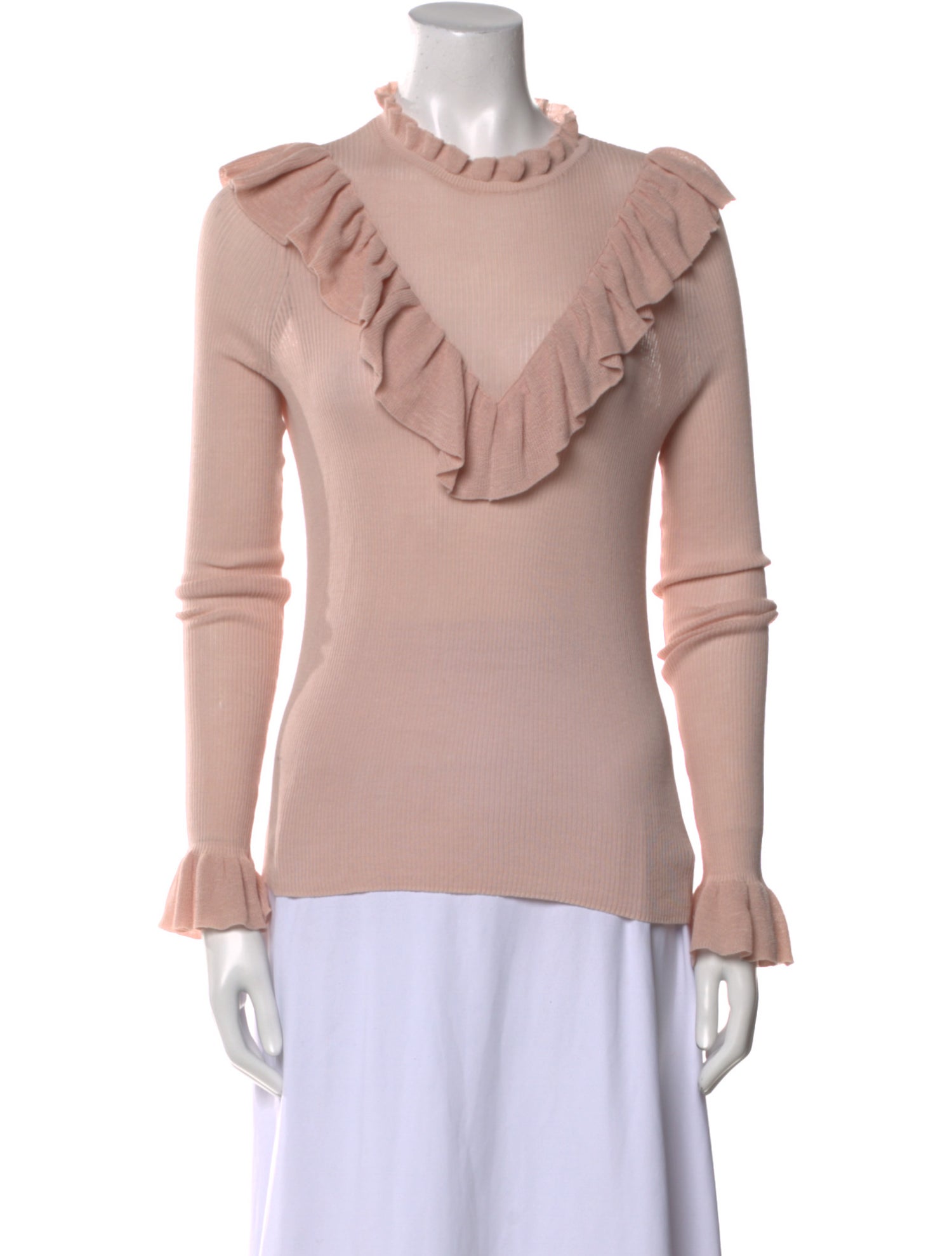 Ulla Johnson Mock Neck Long Sleeve Sweatshirt