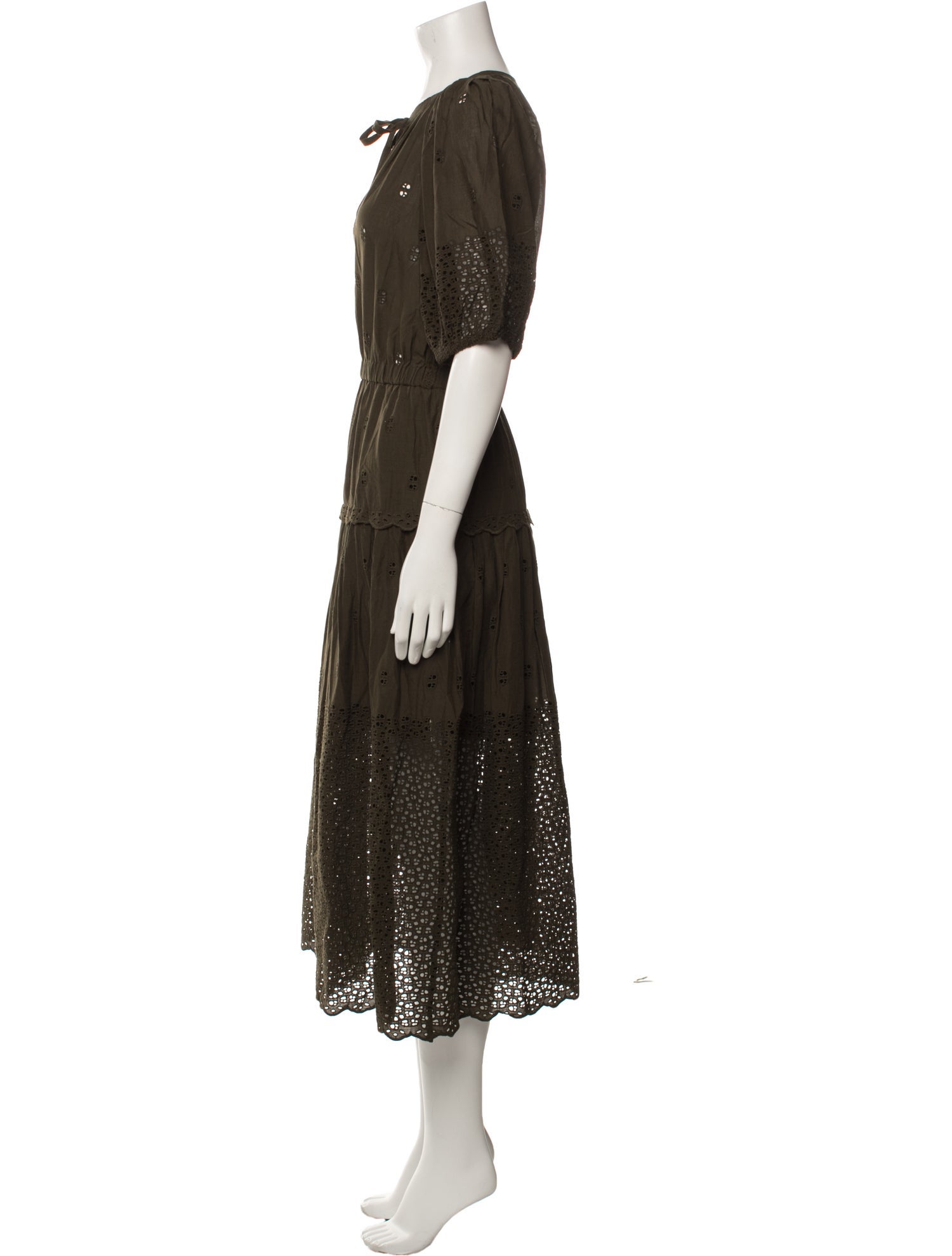 Ulla Johnson Tie Neck Long Dress