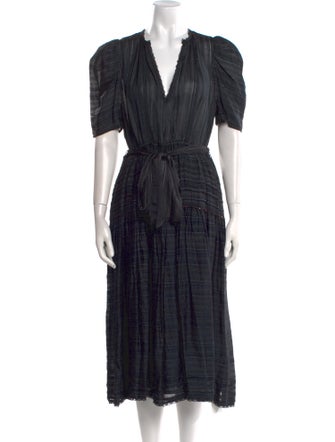 Ulla Johnson V-Neck Midi Length Dress