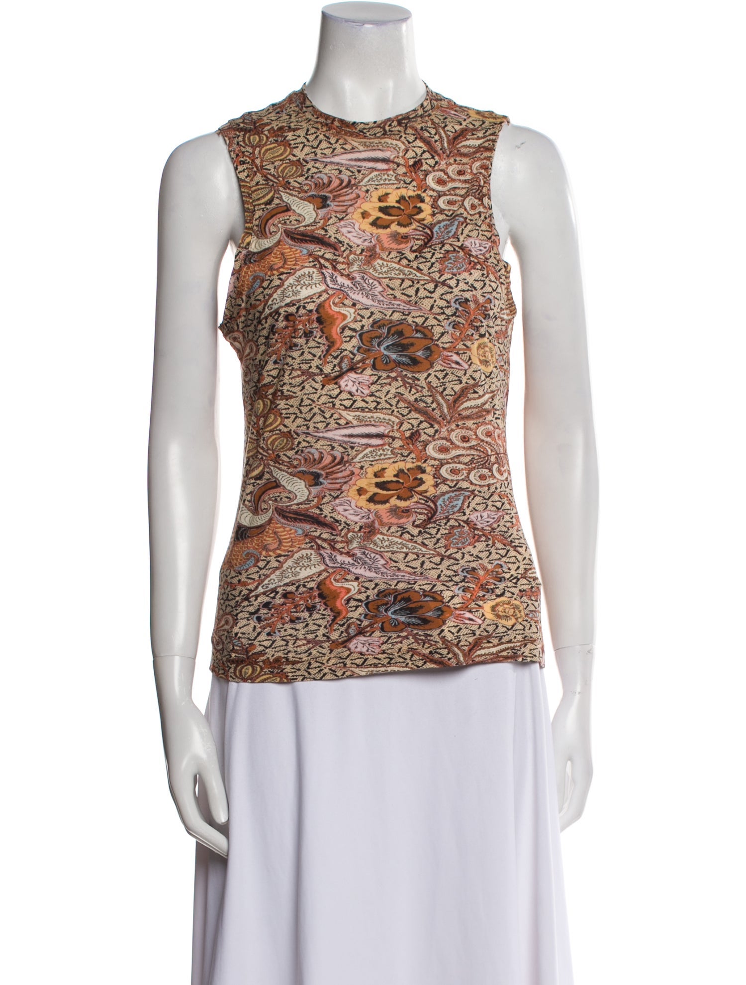 Ulla Johnson Printed Crew Neck Top