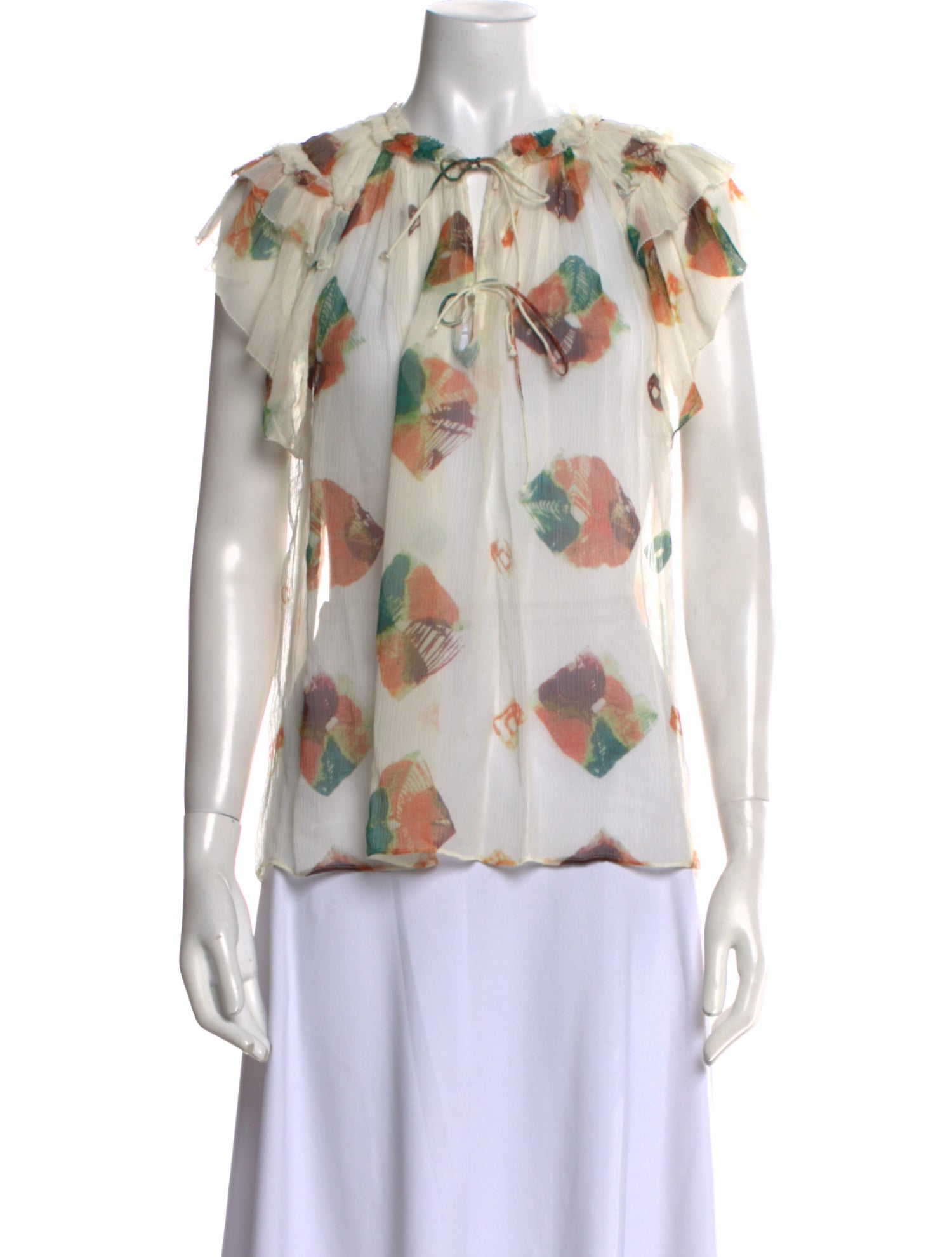Ulla Johnson Silk Floral Print Blouse