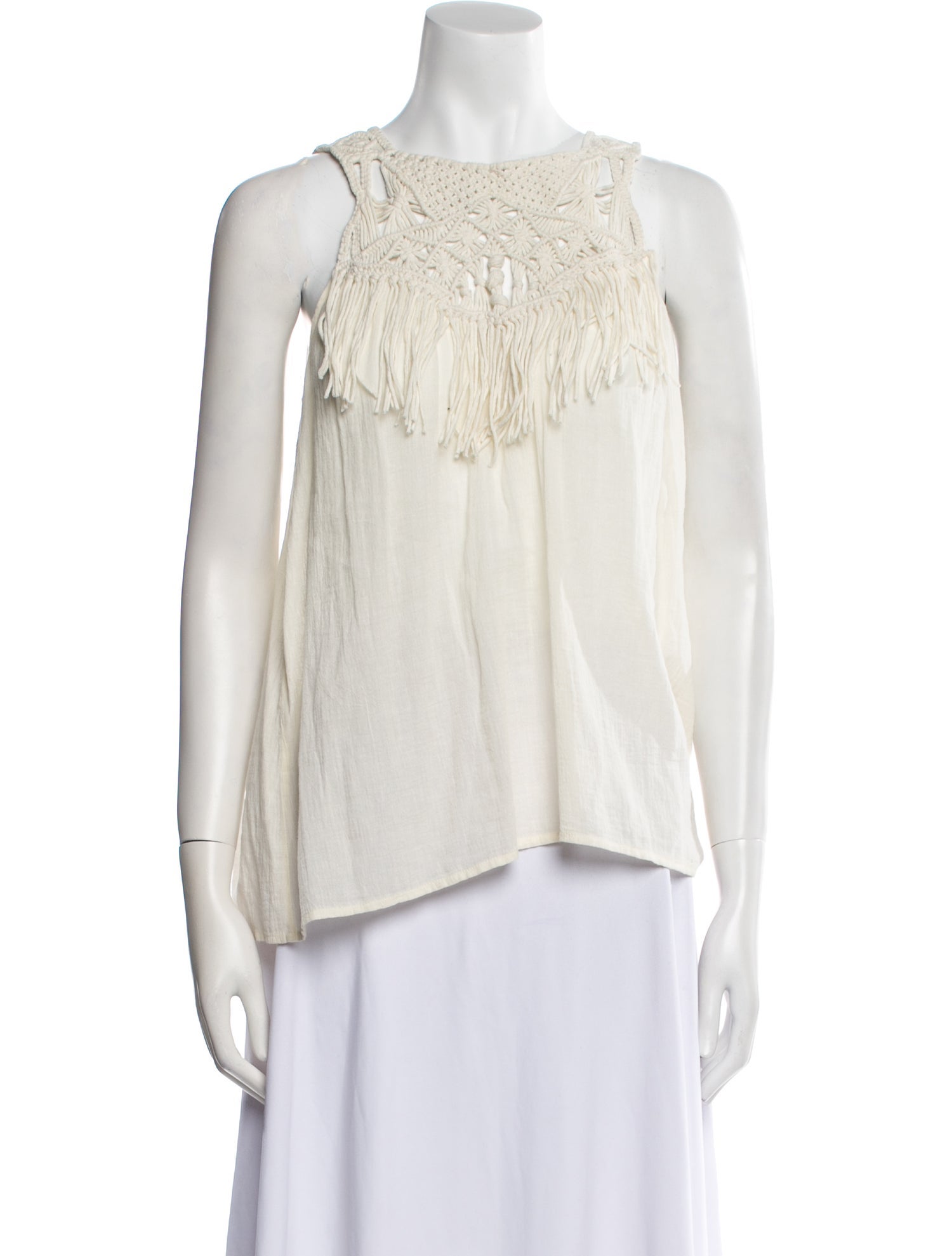 Ulla Johnson Bateau Neckline Sleeveless Blouse