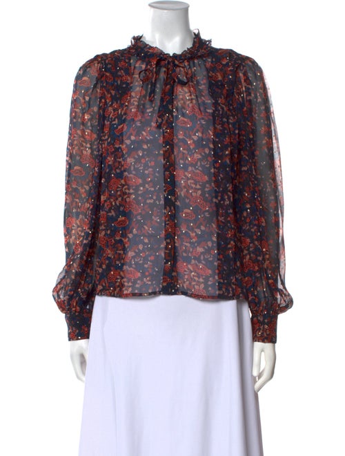 Ulla Johnson Silk Floral Print Blouse