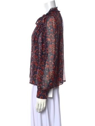 Ulla Johnson Silk Floral Print Blouse