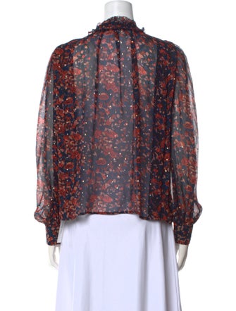 Ulla Johnson Silk Floral Print Blouse