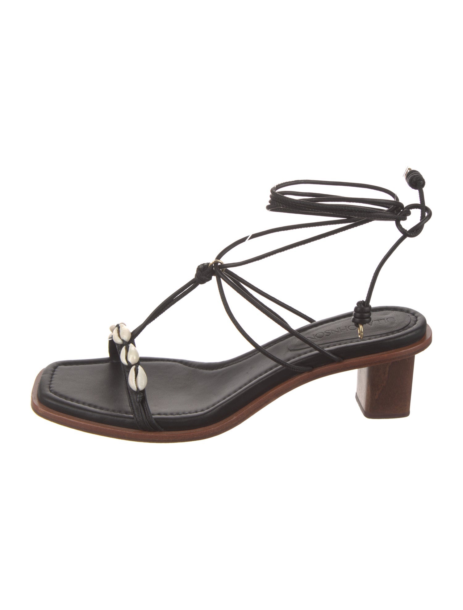 Ulla Johnson Leather Beaded Accents Sandals