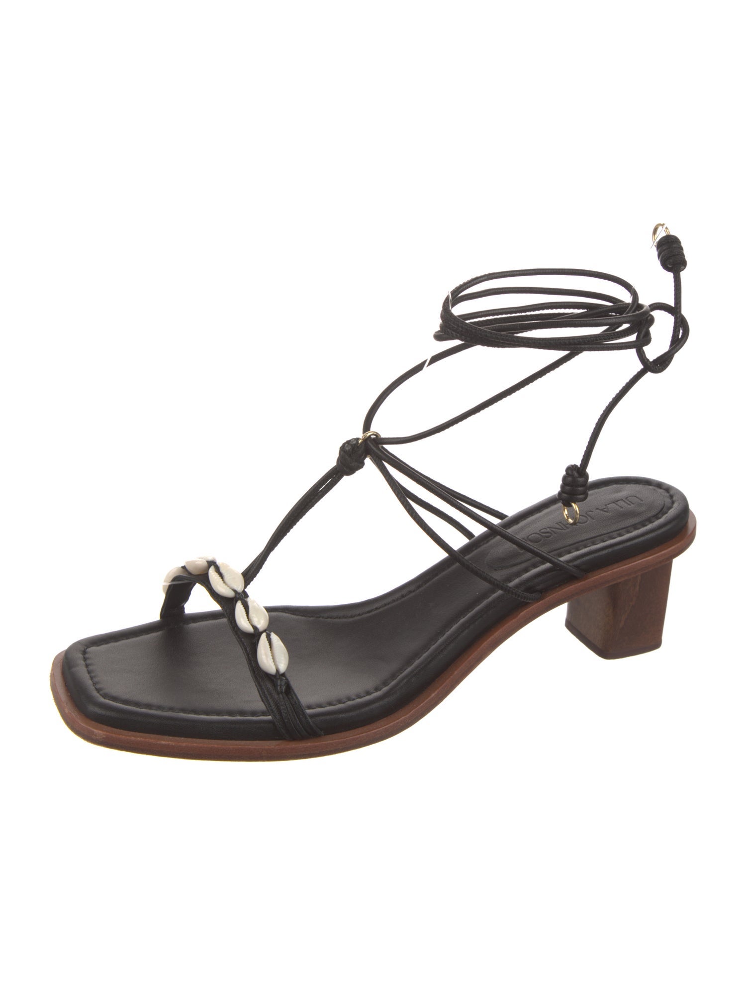 Ulla Johnson Leather Beaded Accents Sandals