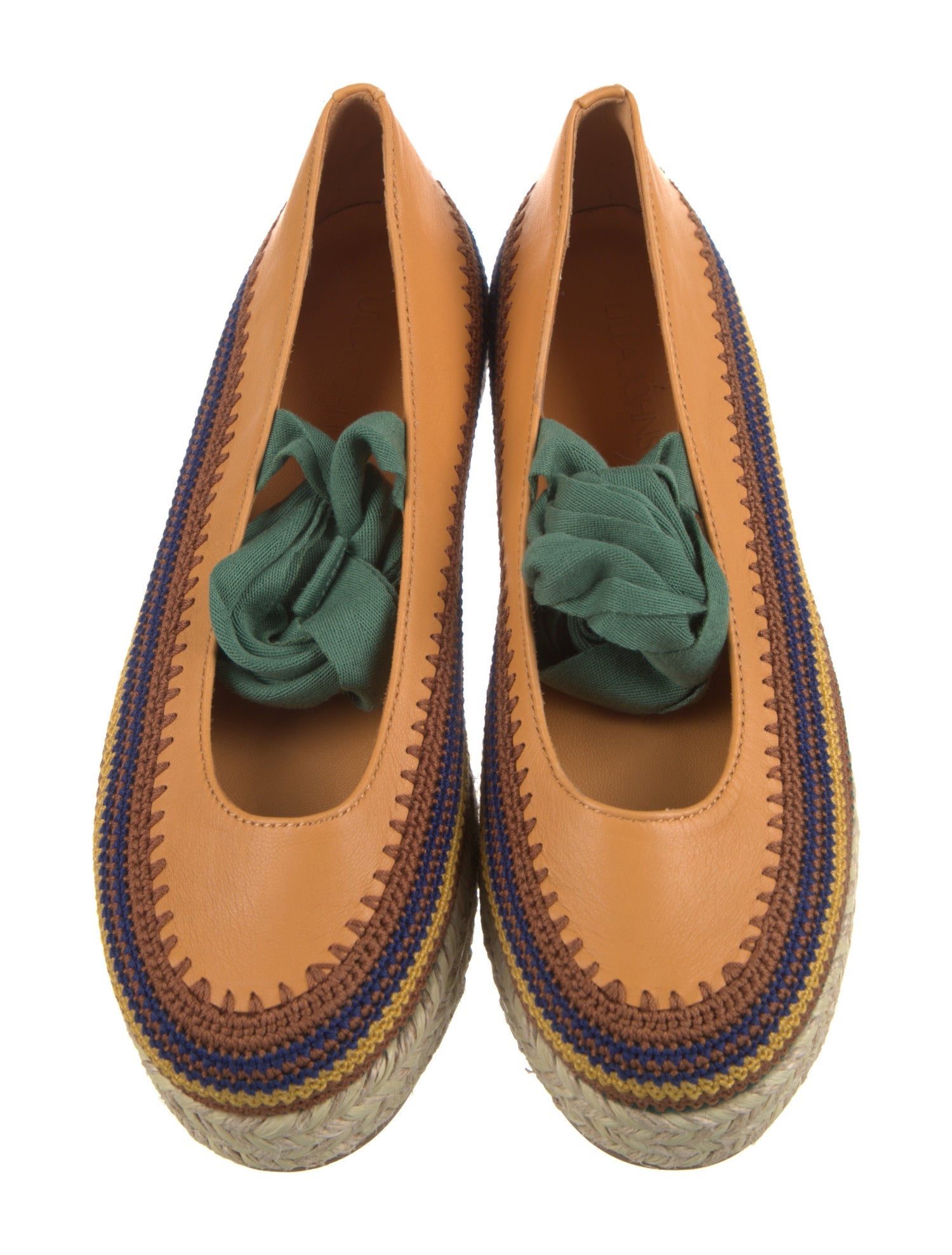 Ulla Johnson Leather Striped Espadrilles
