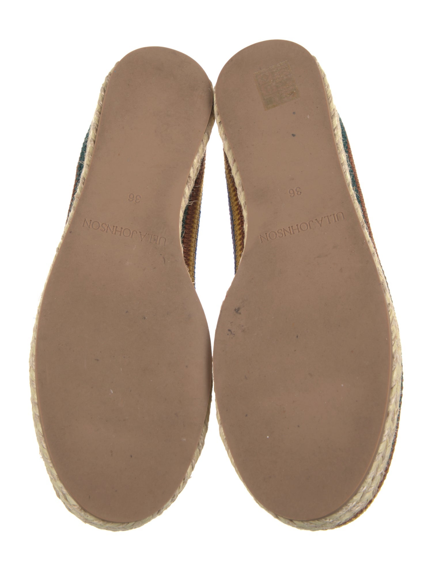 Ulla Johnson Leather Striped Espadrilles