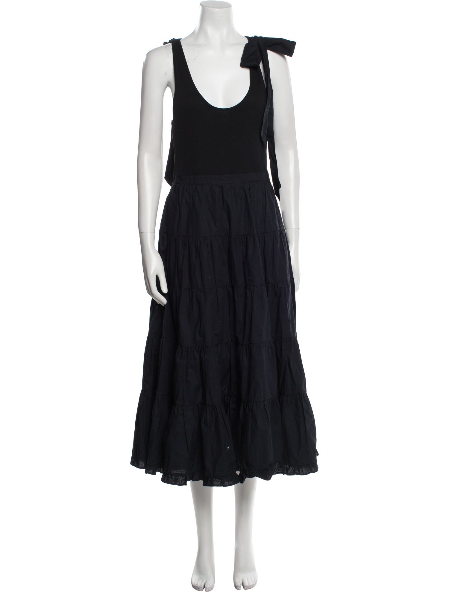 Ulla Johnson Scoop Neck Midi Length Dress