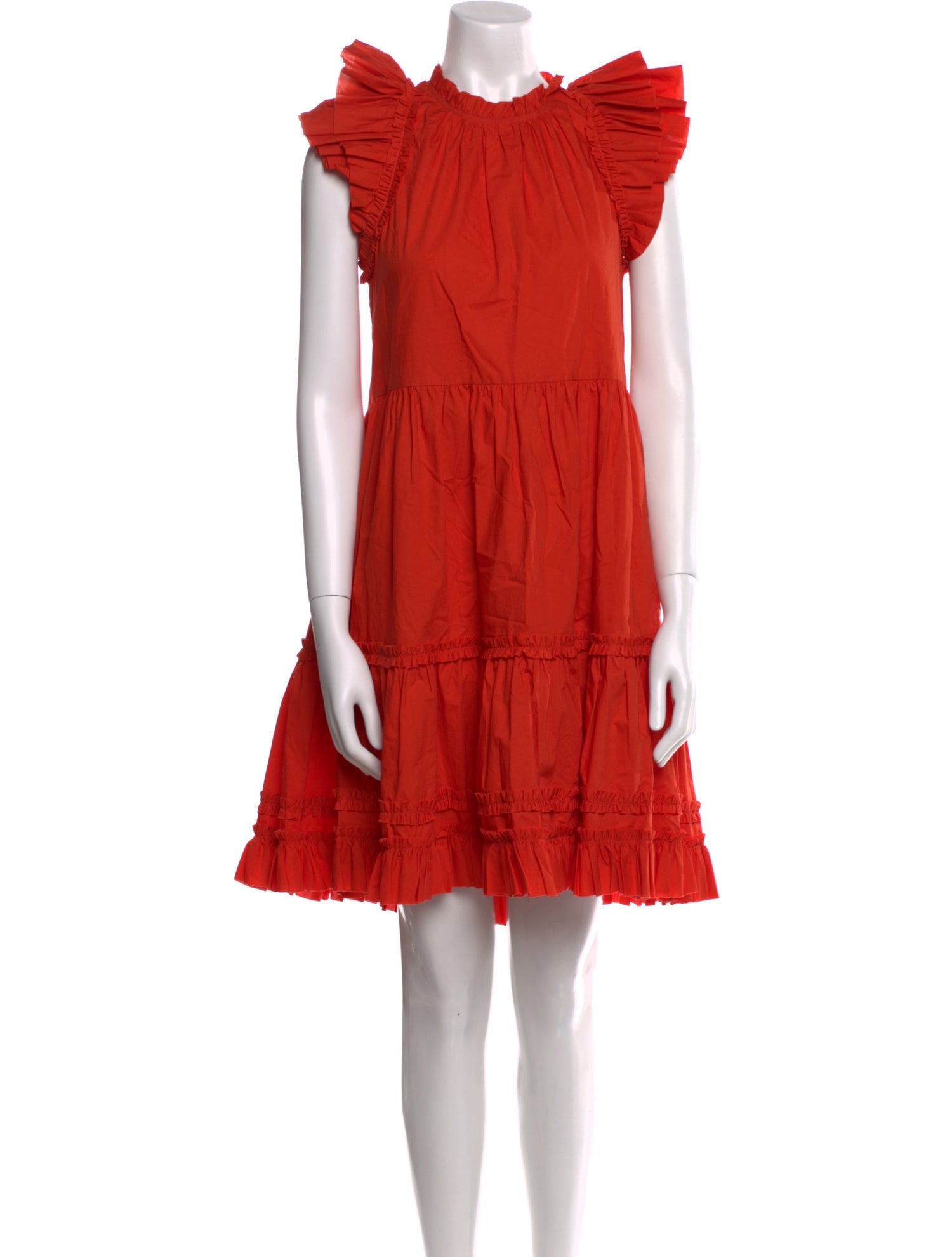 Ulla Johnson Mock Neck Knee-Length Dress