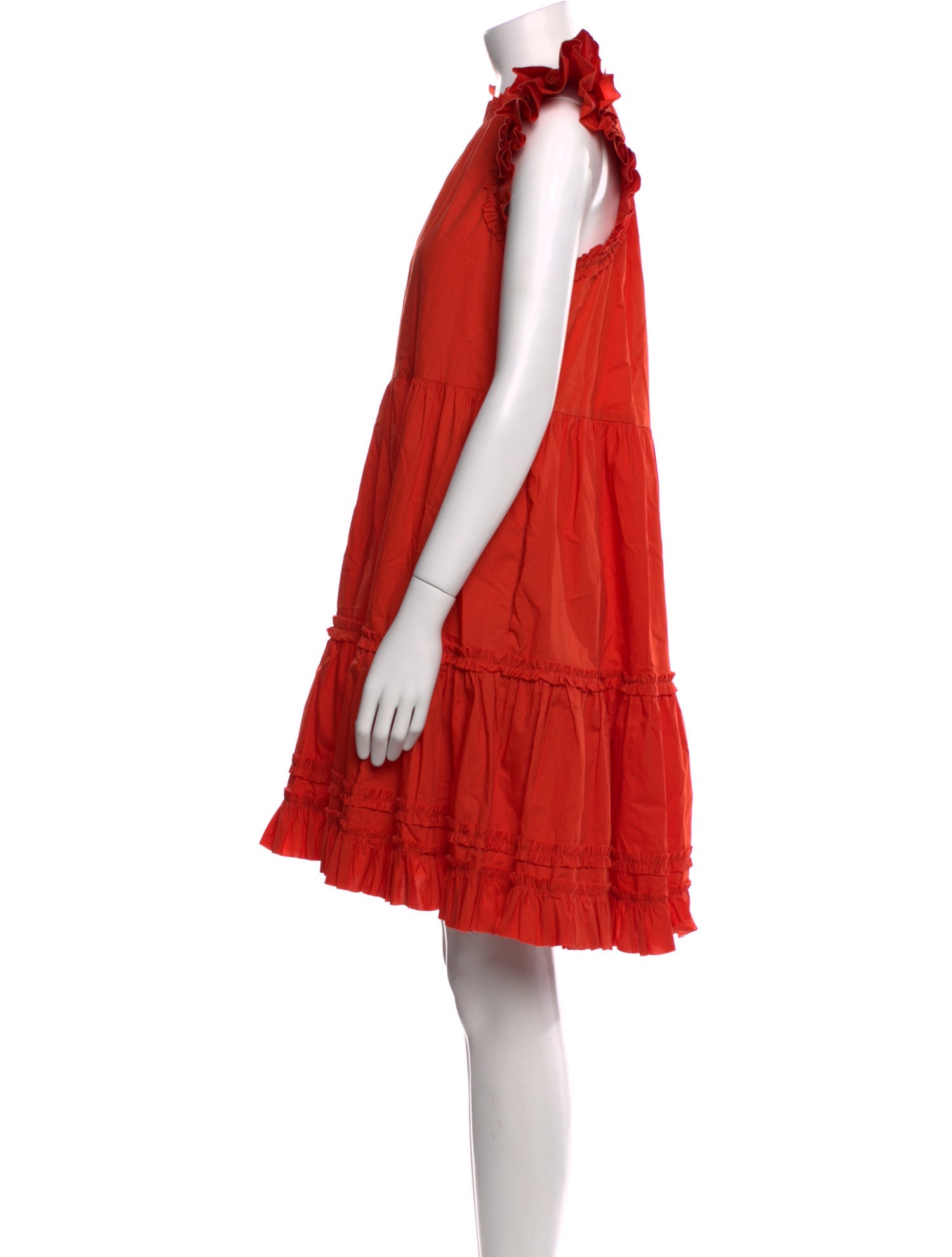 Ulla Johnson Mock Neck Knee-Length Dress