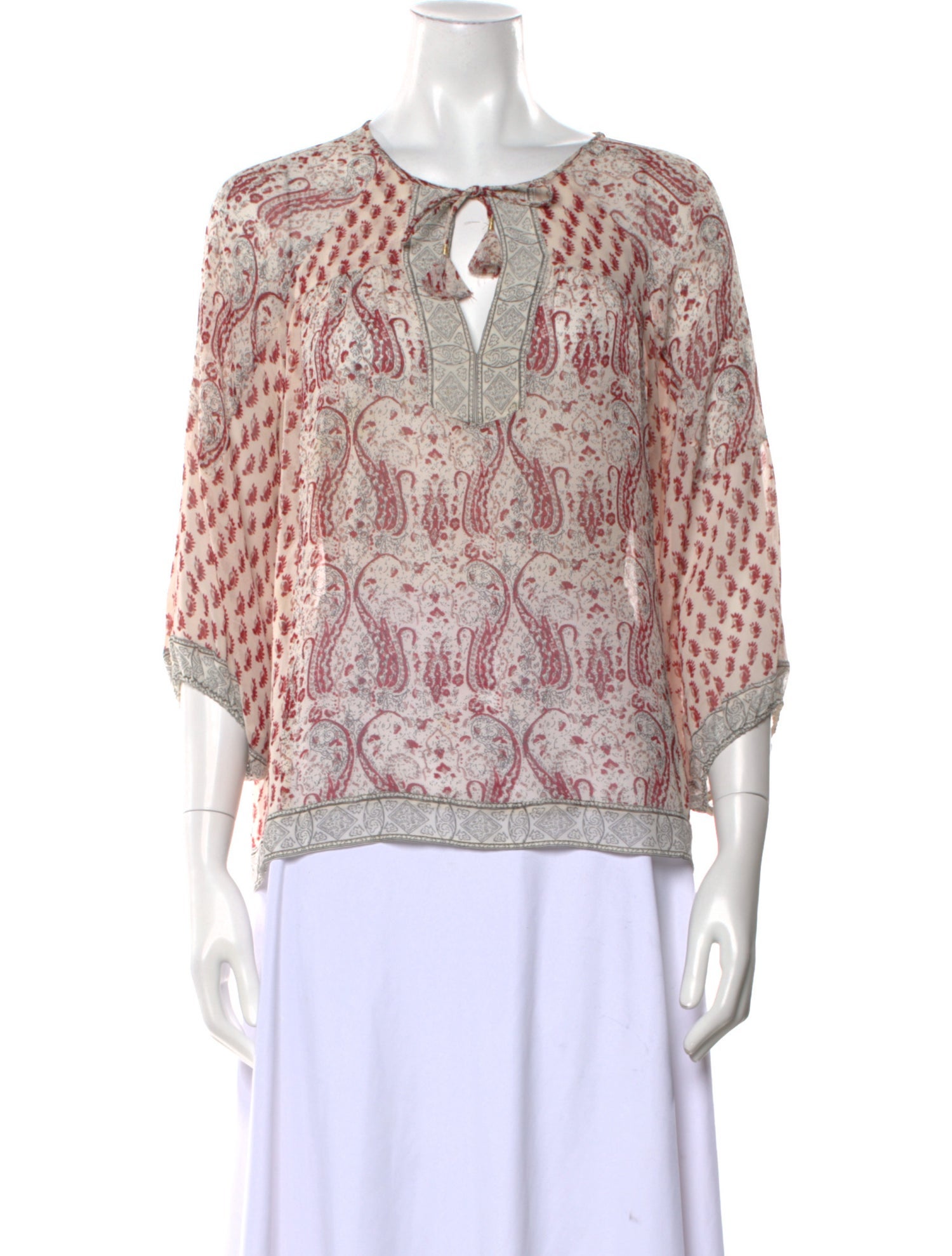 Ulla Johnson Silk Paisley Print Blouse