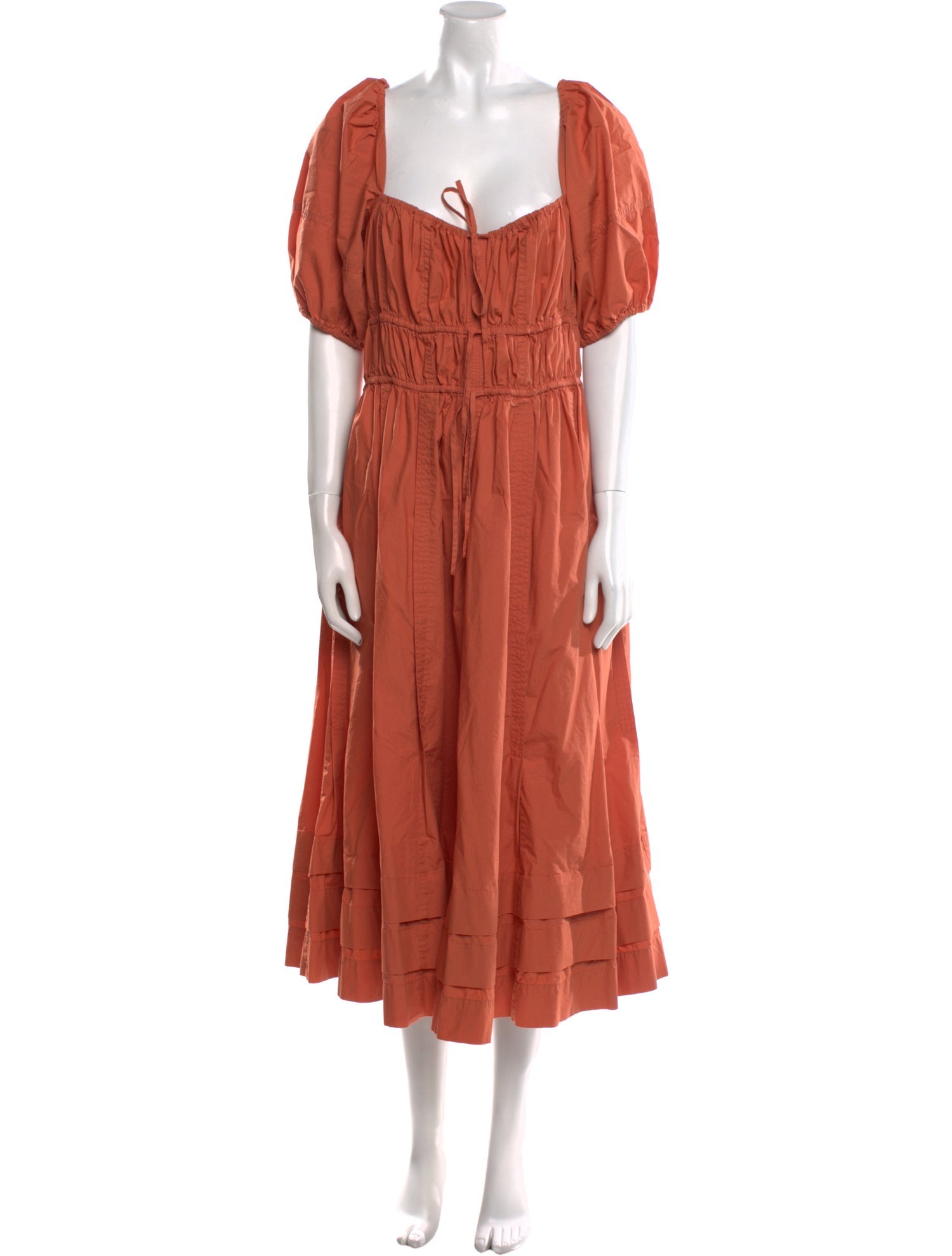 Ulla Johnson Square Neckline Midi Length Dress