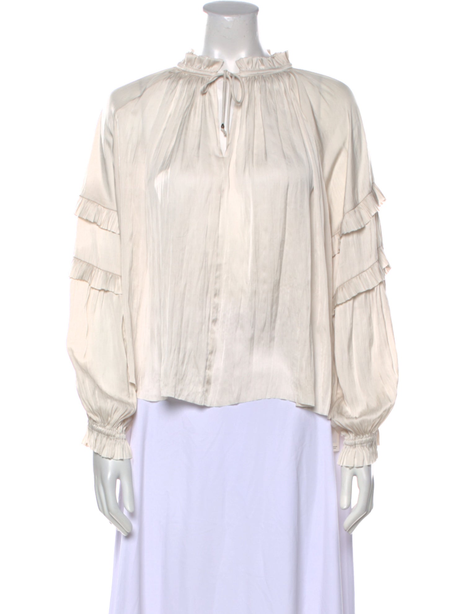 Ulla Johnson Mock Neck Long Sleeve Blouse