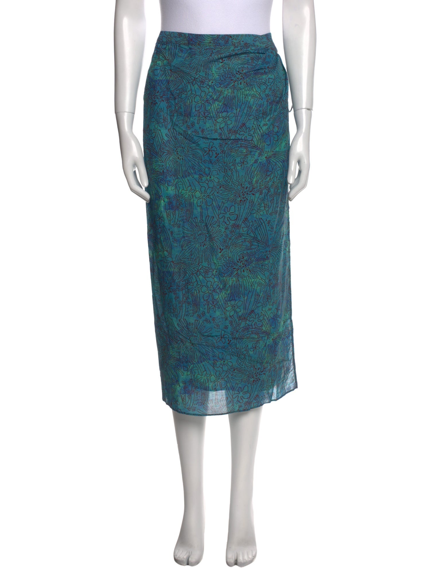 Ulla Johnson Floral Print Midi Length Skirt