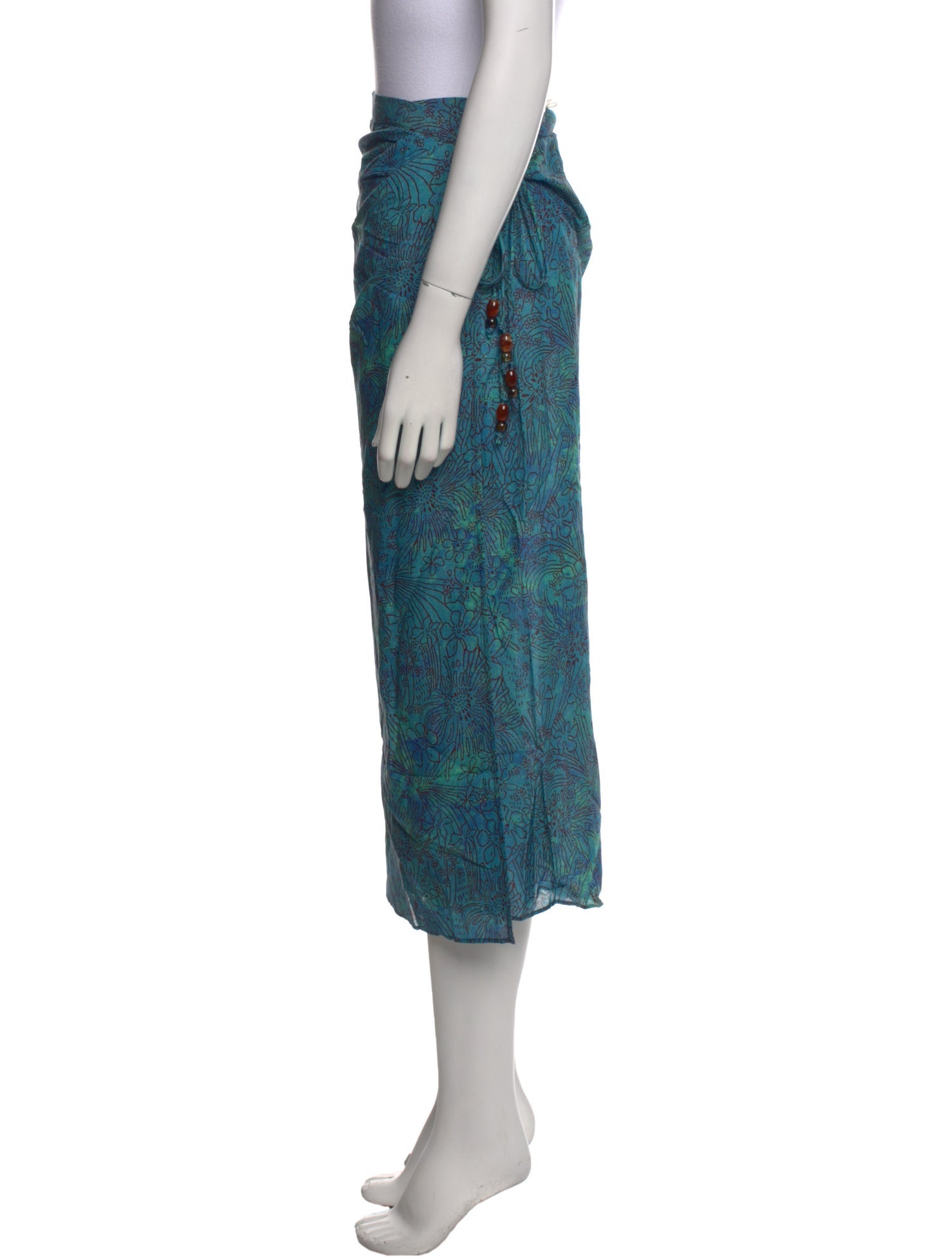 Ulla Johnson Floral Print Midi Length Skirt