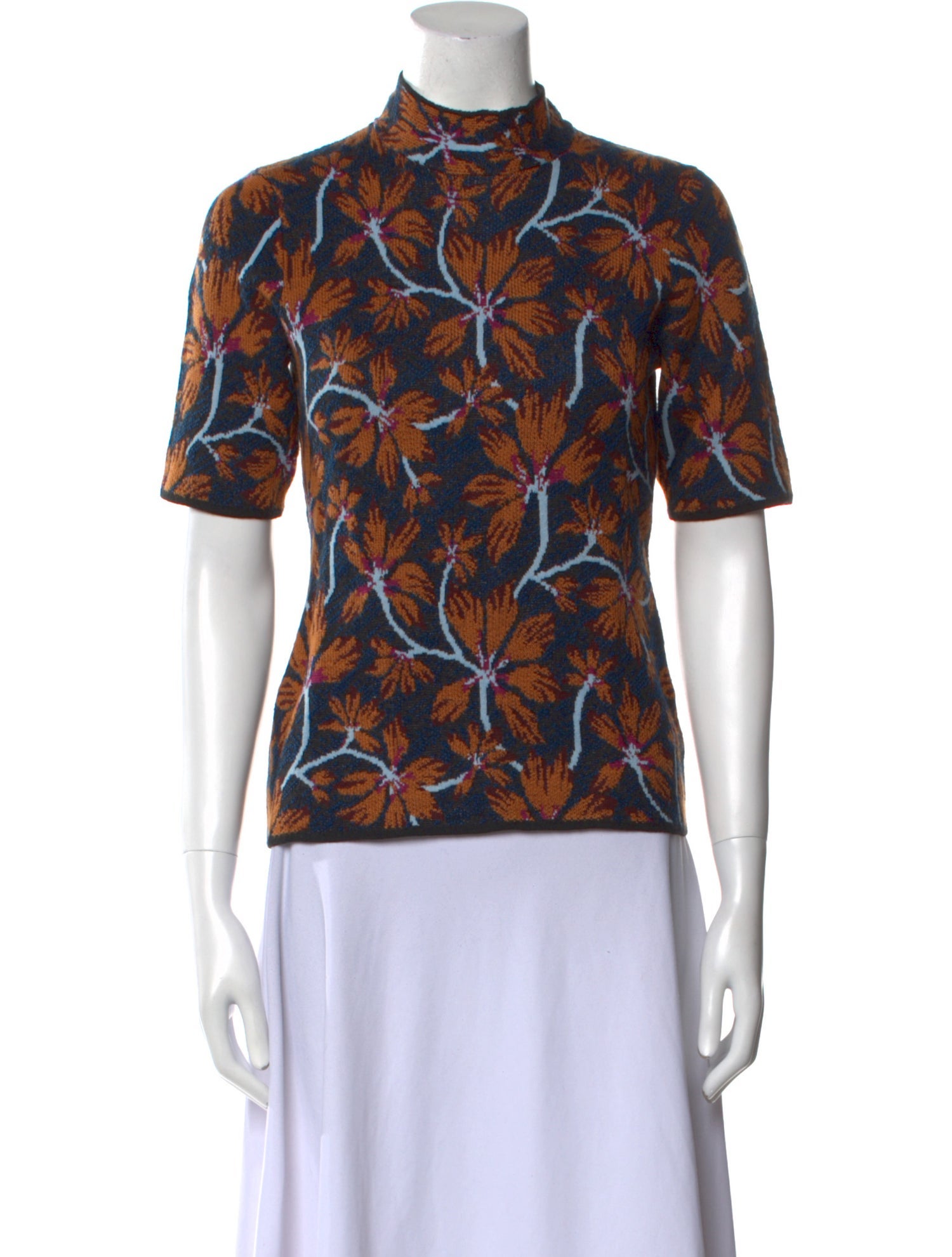 Ulla Johnson Floral Print Mock Neck Sweater w/ Tags