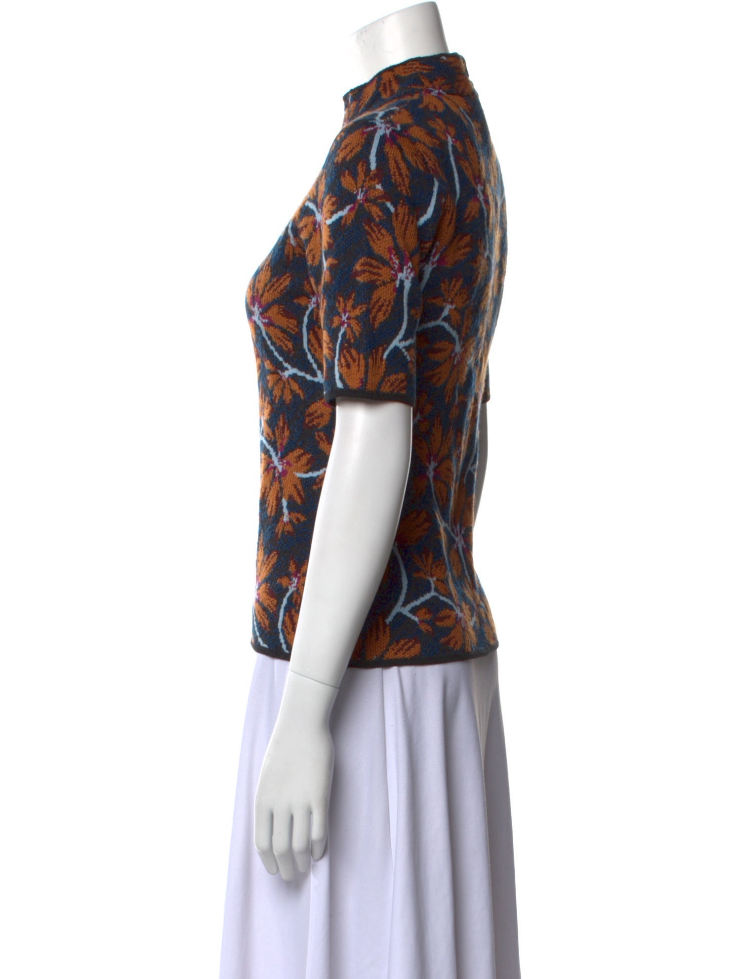 Ulla Johnson Floral Print Mock Neck Sweater w/ Tags