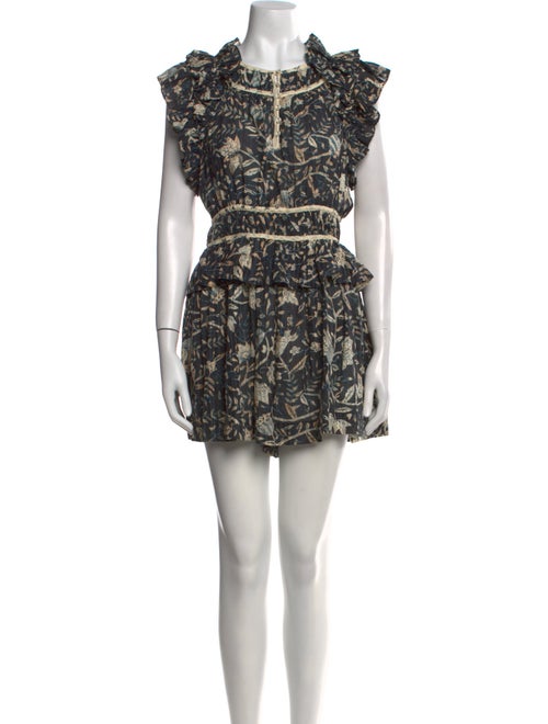 Ulla Johnson Printed Crew Neck Romper