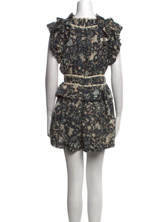 Ulla Johnson Printed Crew Neck Romper