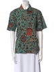 Ulla Johnson Printed Short Sleeve Button-Up Top