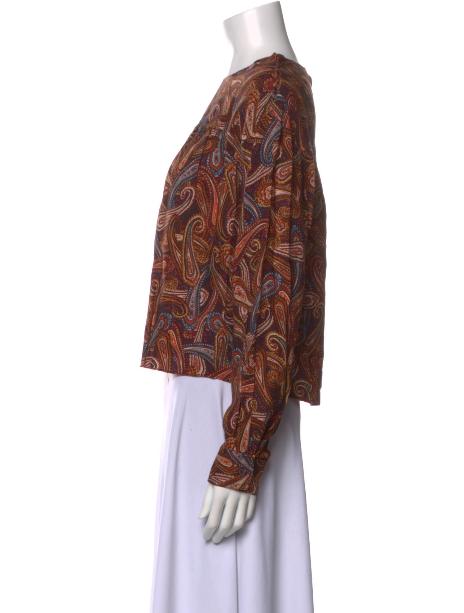 Ulla Johnson Wool Paisley Print Blouse