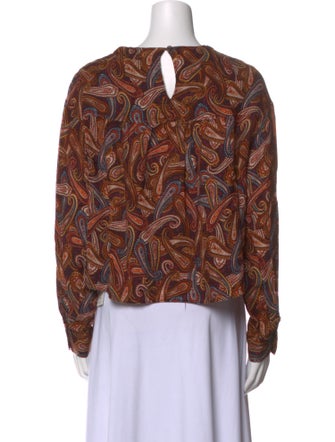Ulla Johnson Wool Paisley Print Blouse
