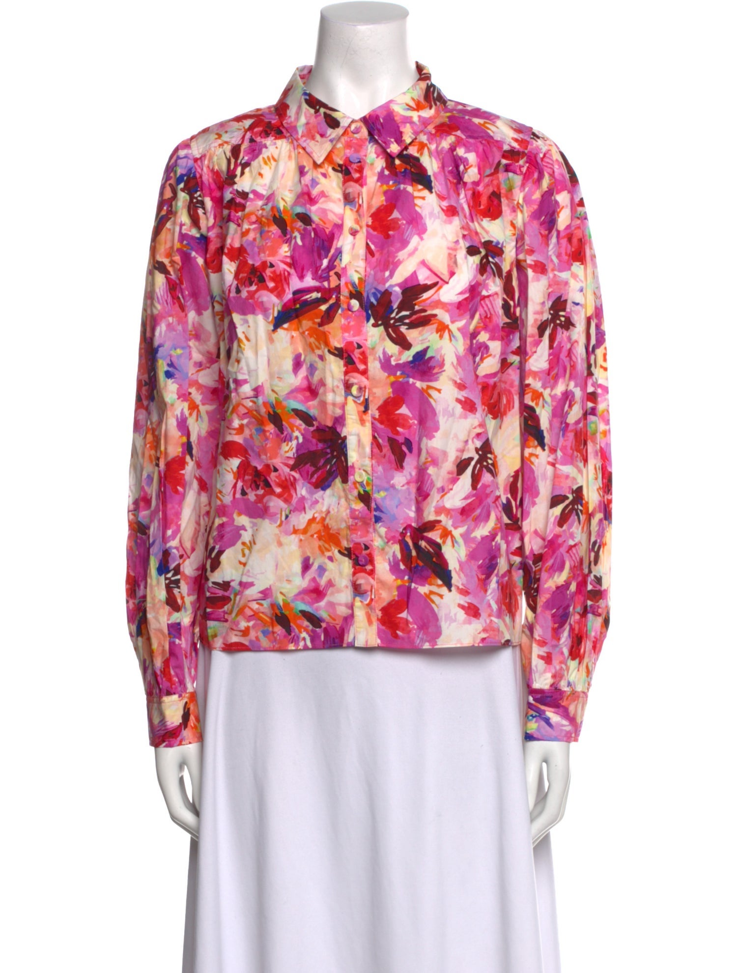 Ulla Johnson Floral Print Long Sleeve Blouse