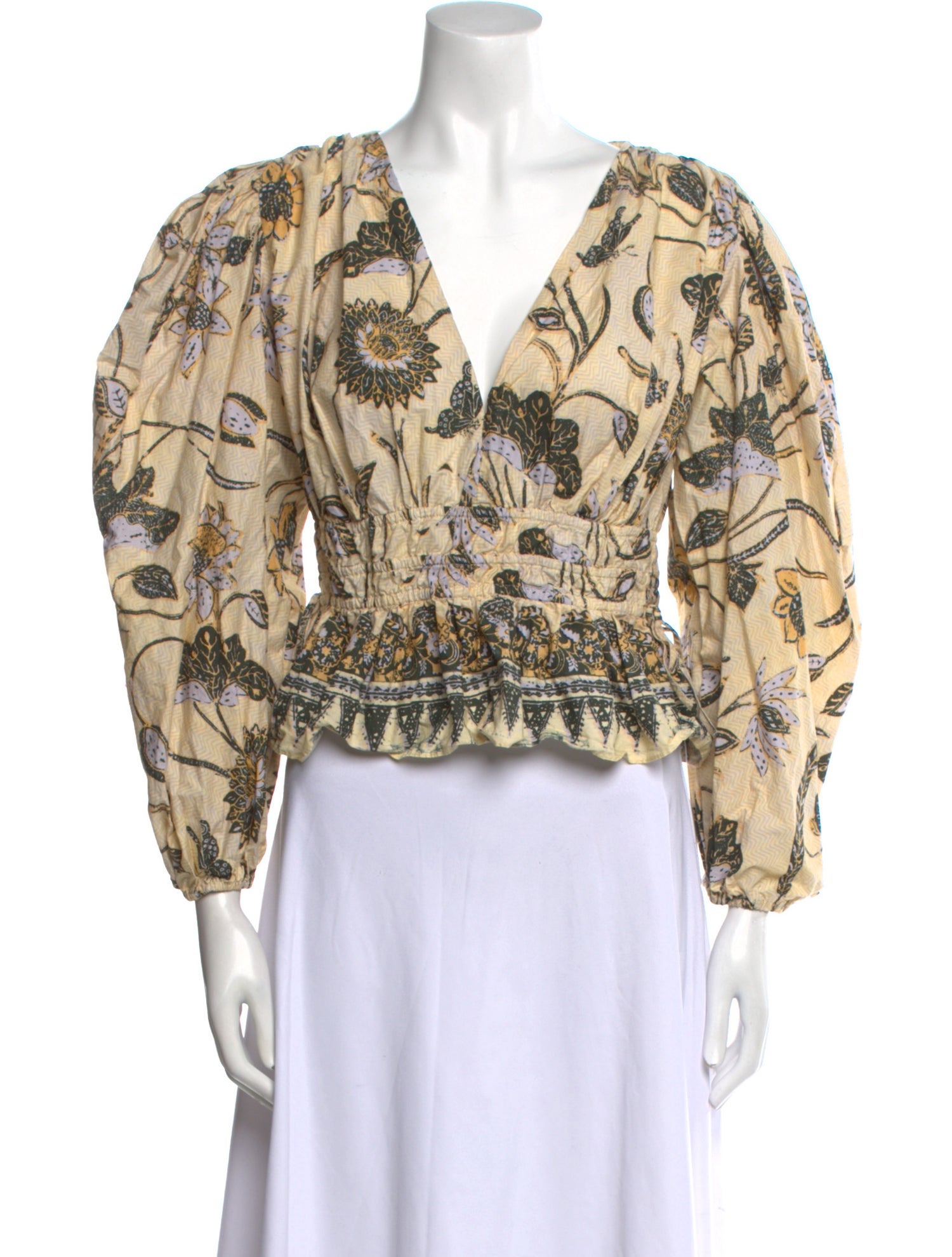 Ulla Johnson 2022 Printed Crop Top