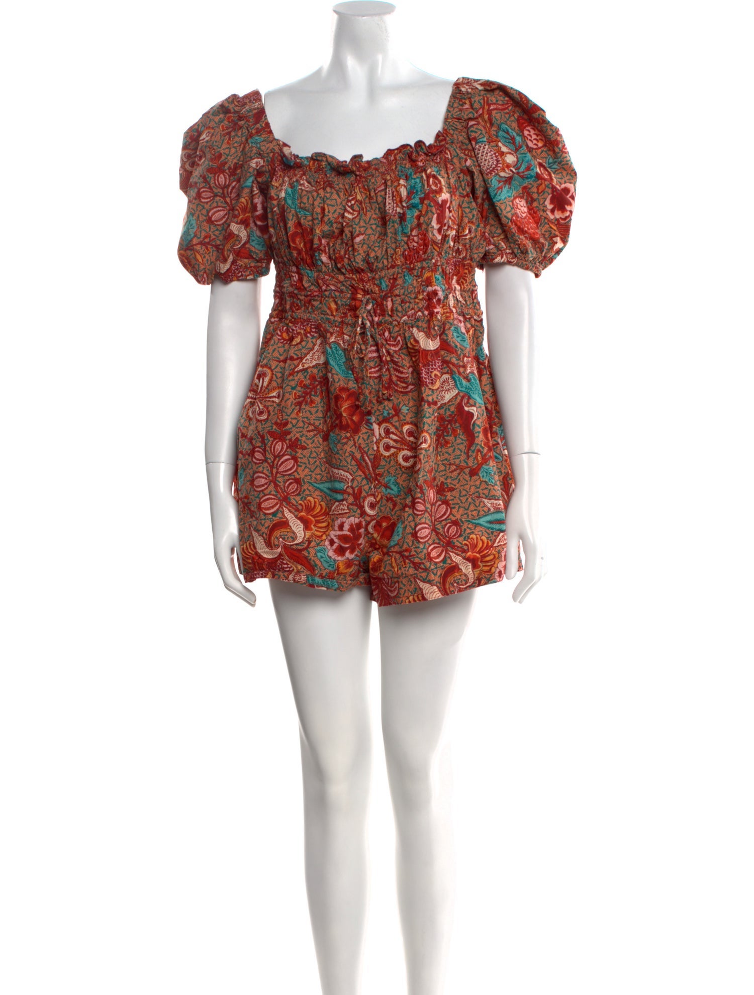 Ulla Johnson Printed Square Neckline Romper