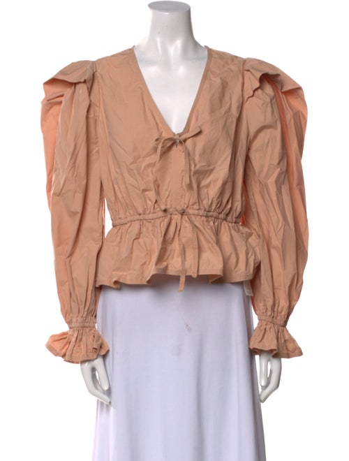 Ulla Johnson V-Neck Long Sleeve Blouse