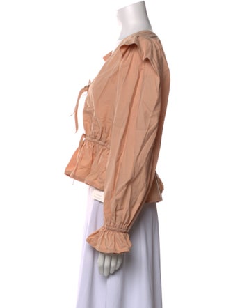 Ulla Johnson V-Neck Long Sleeve Blouse