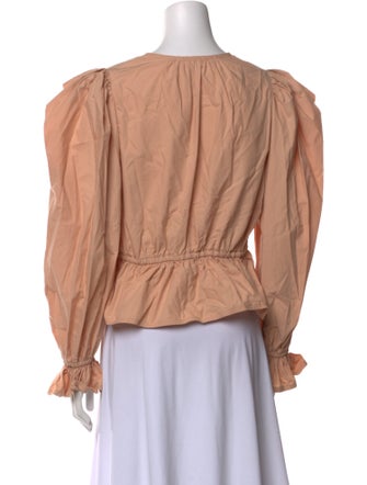 Ulla Johnson V-Neck Long Sleeve Blouse