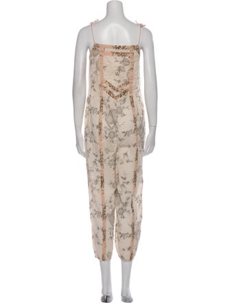 Ulla Johnson Printed Square Neckline Jumpsuit