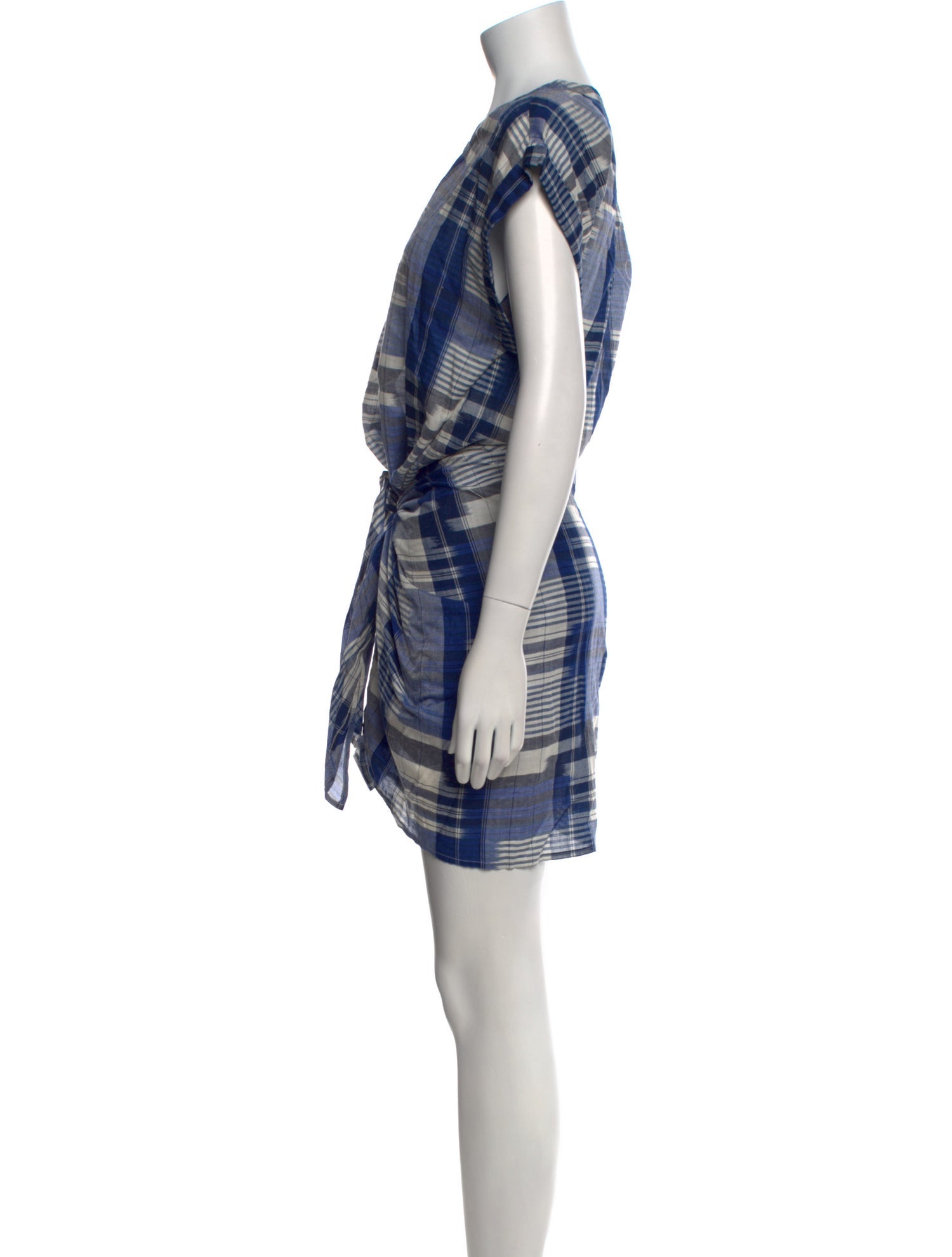 Ulla Johnson Plaid Print Midi Length Dress