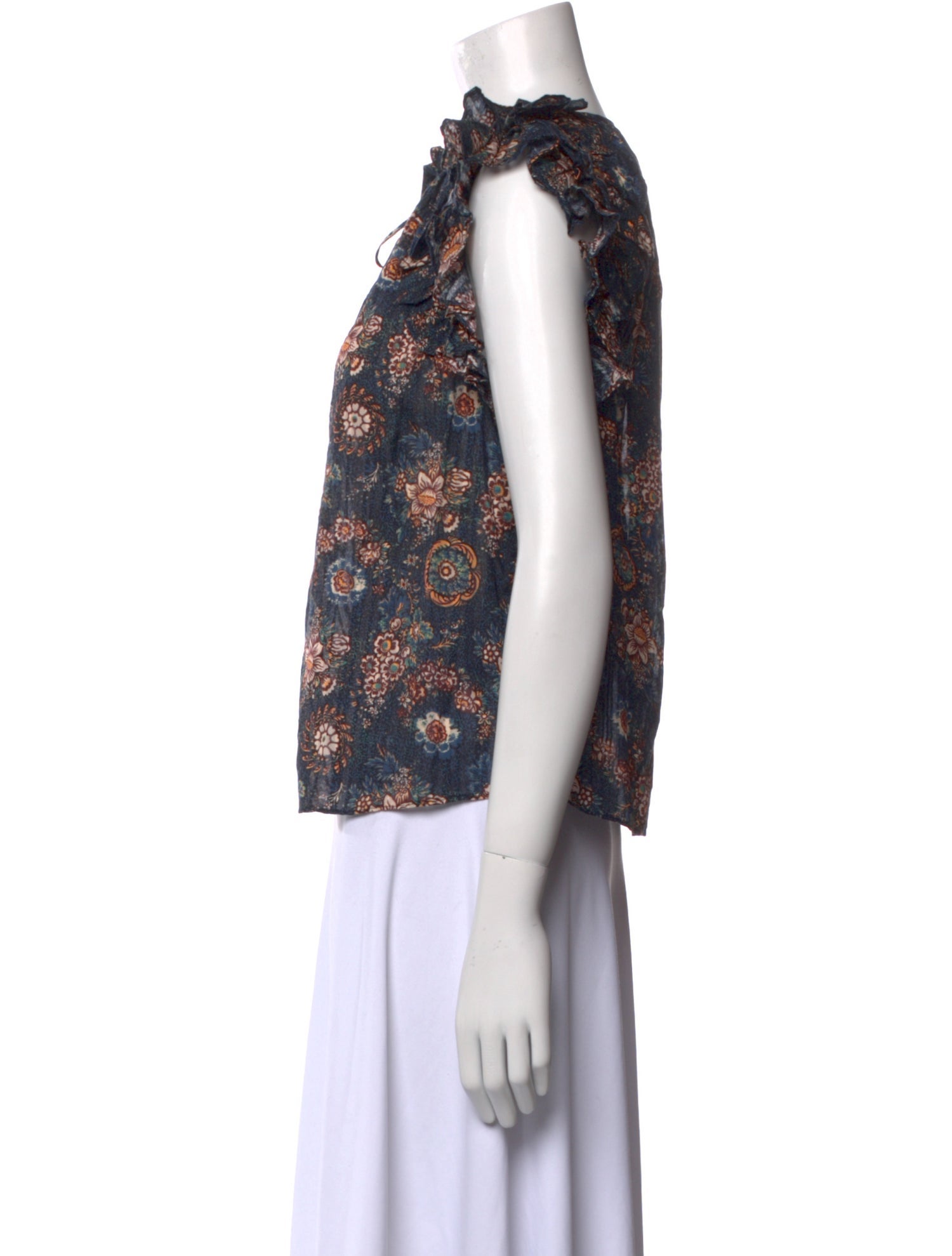 Ulla Johnson Floral Print Scoop Neck Blouse