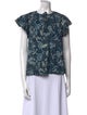 Ulla Johnson Printed Crew Neck Blouse