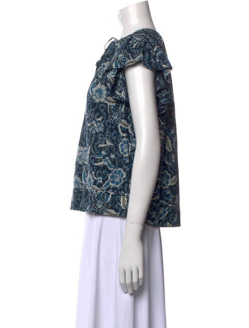 Ulla Johnson Printed Crew Neck Blouse