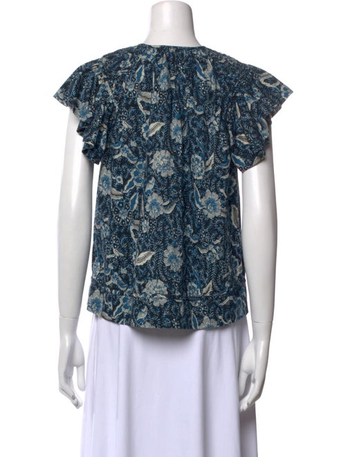 Ulla Johnson Printed Crew Neck Blouse