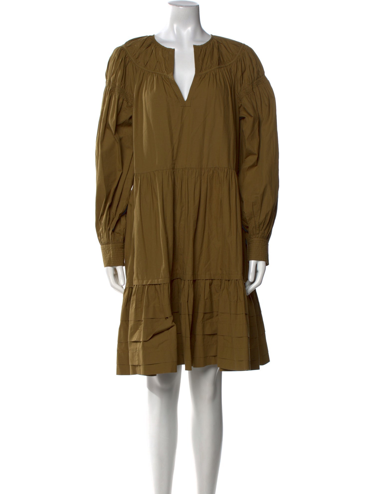 Ulla Johnson V-Neck Knee-Length Dress