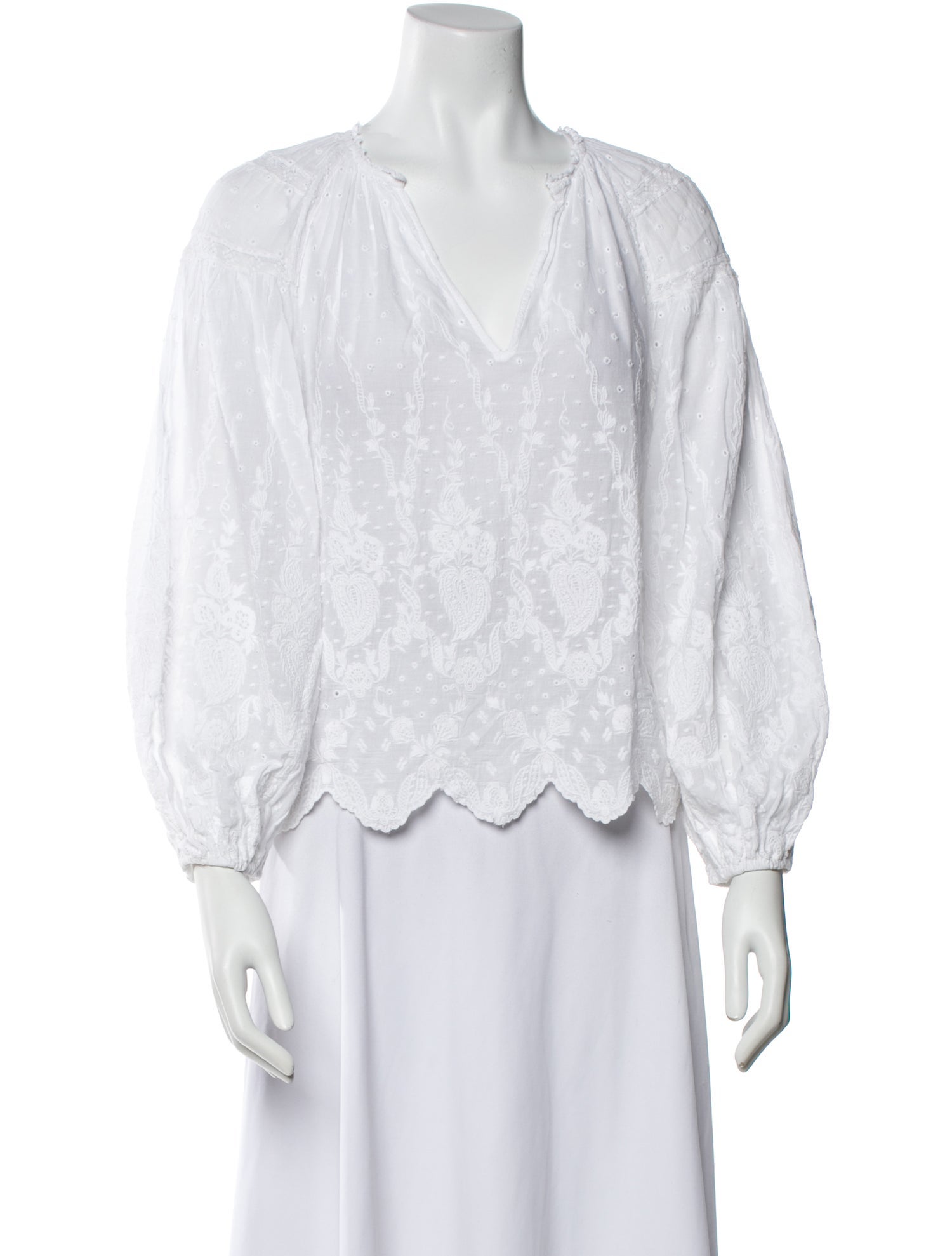 Ulla Johnson Patterned V-Neck Blouse