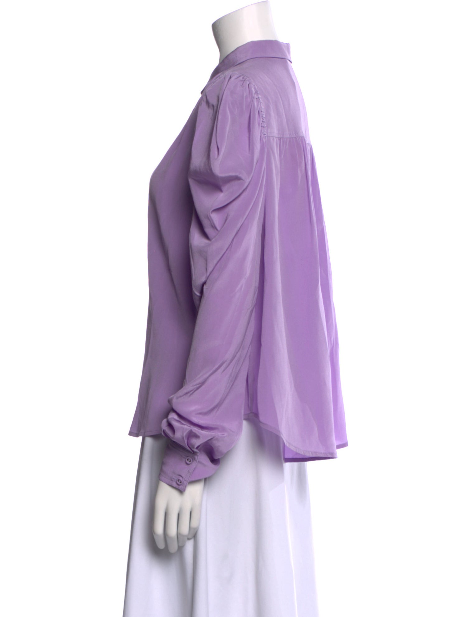 Ulla Johnson Silk Long Sleeve Button-Up Top