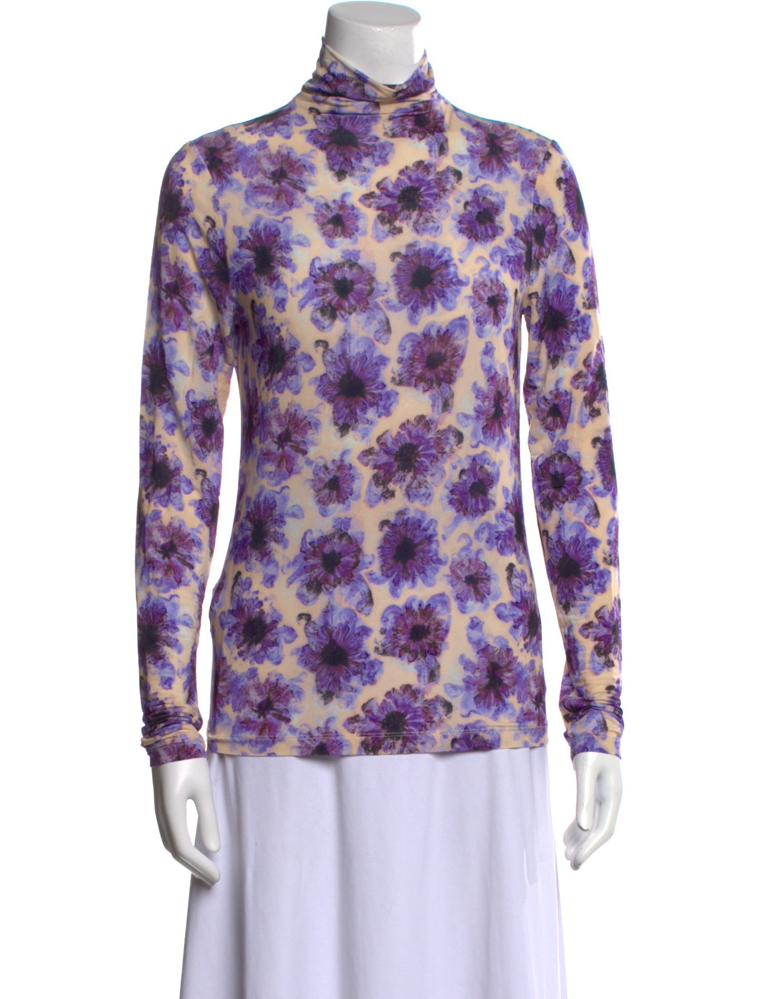Ulla Johnson Floral Print Mock Neck Blouse