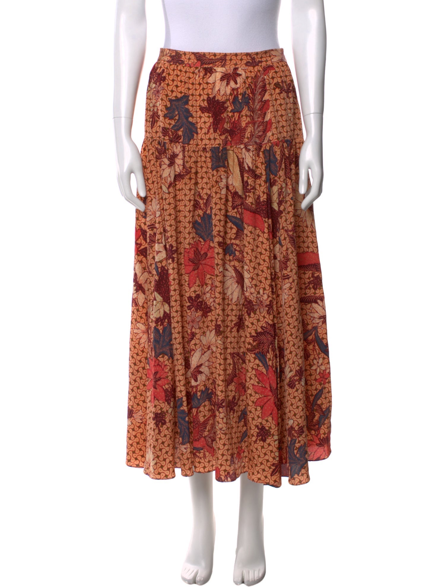 Ulla Johnson Silk Midi Length Skirt