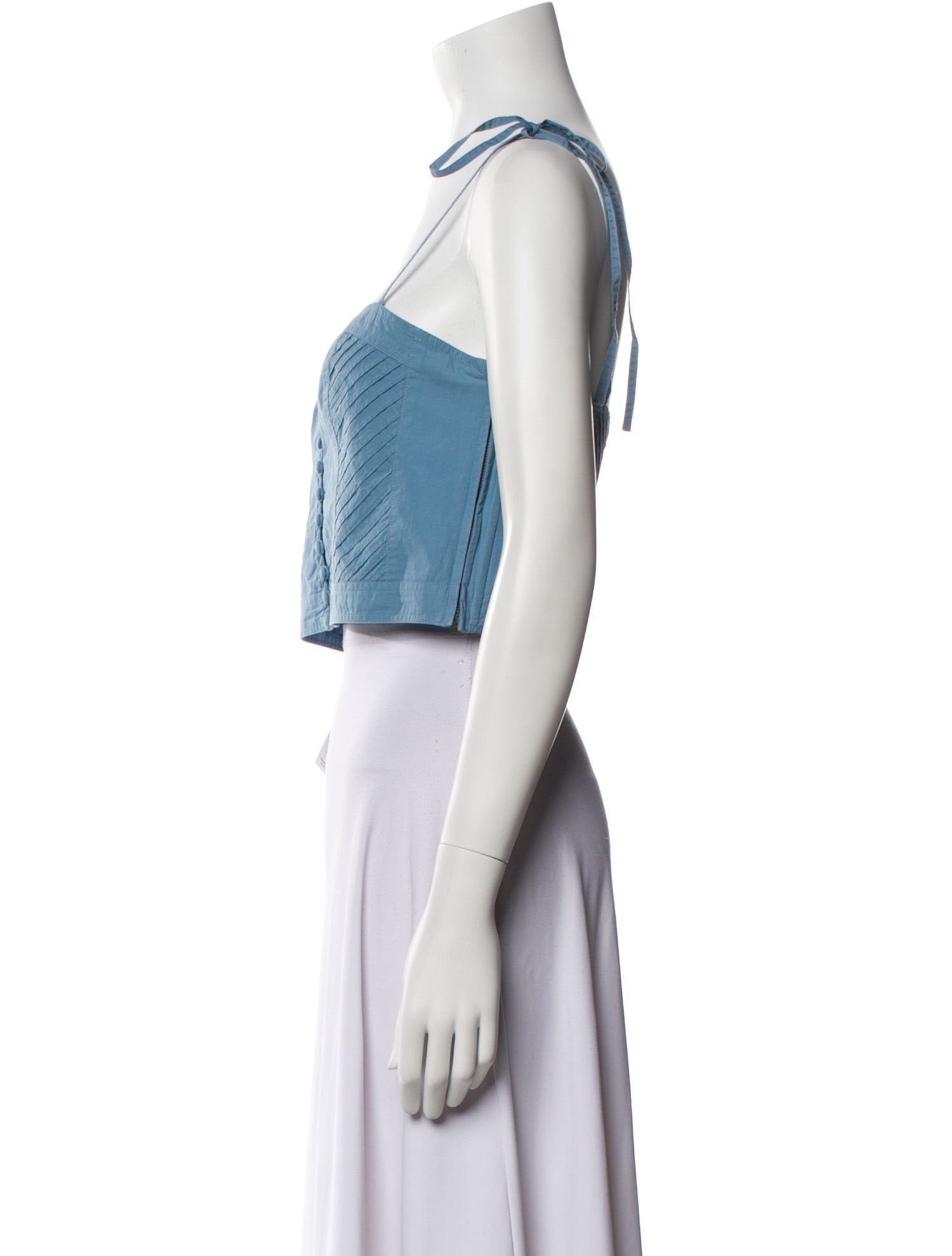 Ulla Johnson Square Neckline Sleeveless Crop Top