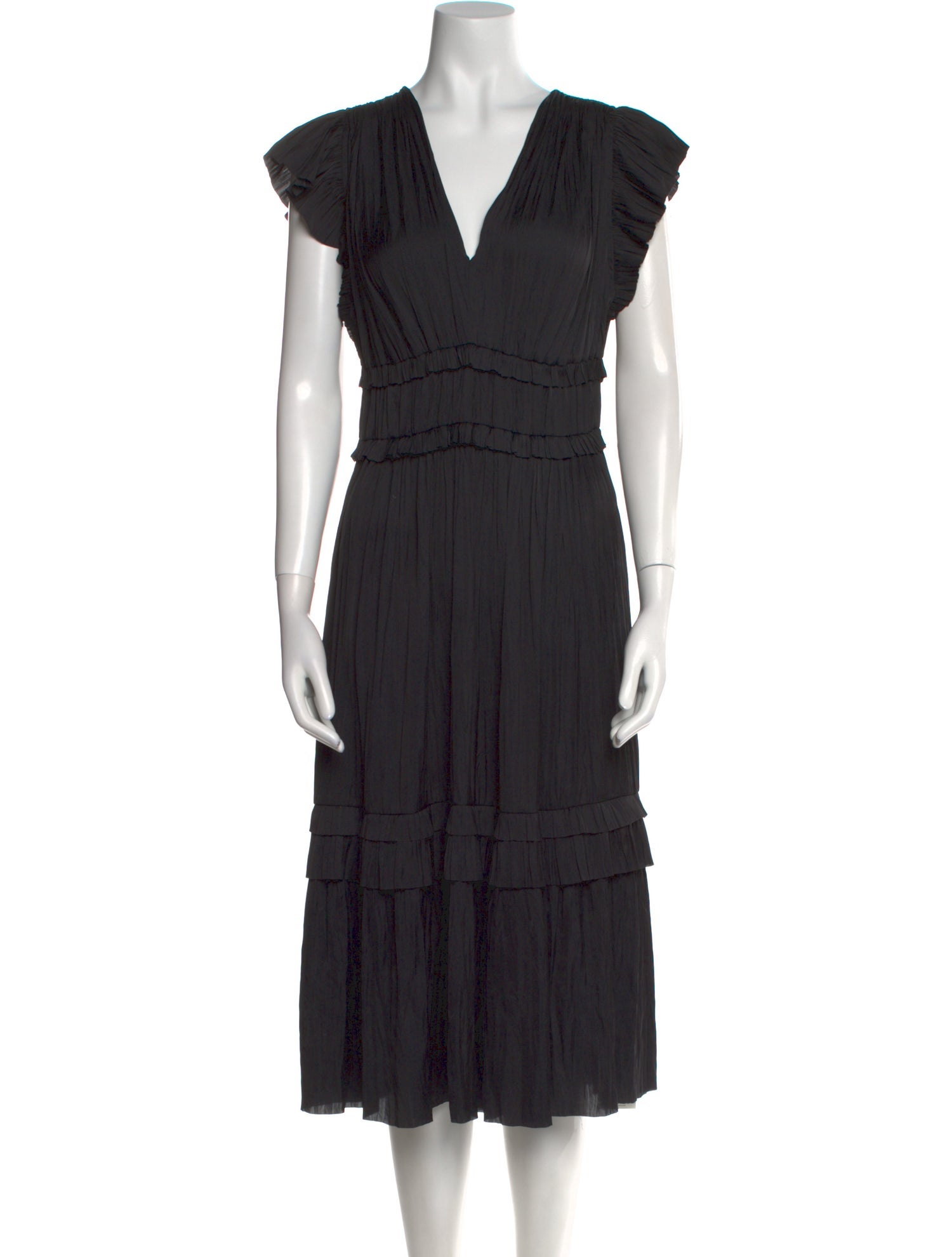 Ulla Johnson V-Neck Midi Length Dress